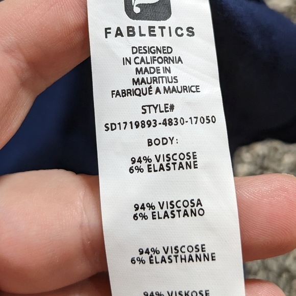 NWT Fabletics blue Retta sleeveless midi dress L - Picture 8 of 8